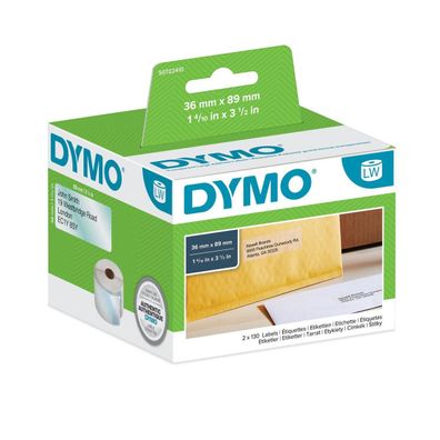 Adressetiketten Dymo transparent 36x89 mm