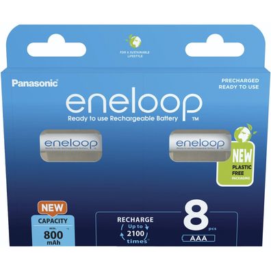 Akkus Panasonic Eneloop AAA 800 mAh, wiederaufladbar