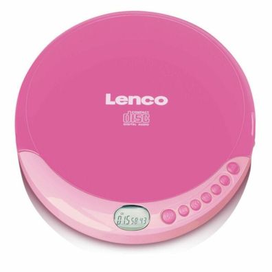 CD-Player Lenco Tragbarer CD-011 in Rosa