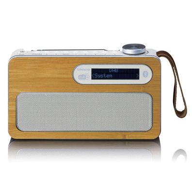 DAB+ Radio Lenco Bambus Design, tragbar