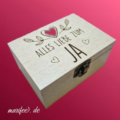Musik-Holztruhe Hochzeit, alles Liebe zum Ja, Hochzeitsmarsch Art.-Nr. 11160