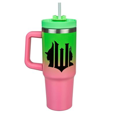 Wicked Kinder Trinkflasche 880 ml auslaufsicher mit integriertem Trinkhalm