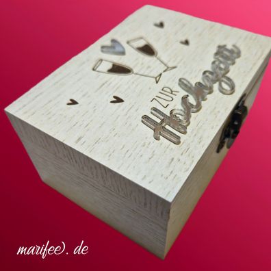 Musik-Holztruhe zur Hochzeit, Melodie Hochzeitsmarsch Art.-Nr. 11161