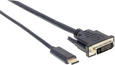 USB-C-auf-DVI Adapter Manhattan 2 Meter Kabel
