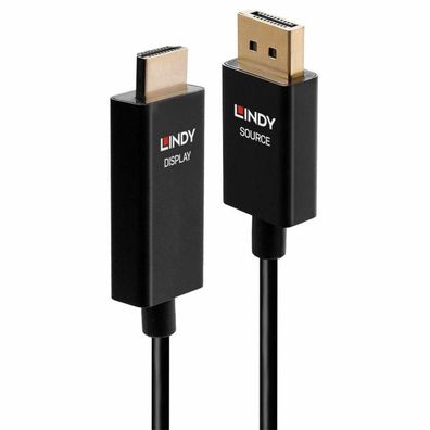 DisplayPort-auf-HDMI Kabel Lindy 1 Meter, aktiv, 4K UHD