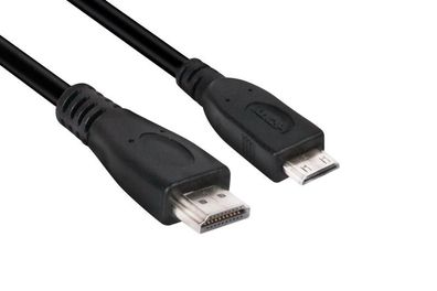 HDMI-Kabel Club3D Mini HDMI zu HDMI 2.0, 1 Meter, Schwarz