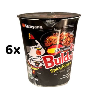 Buldak Original Cup - Chicken Instant Ramen 6x 70g