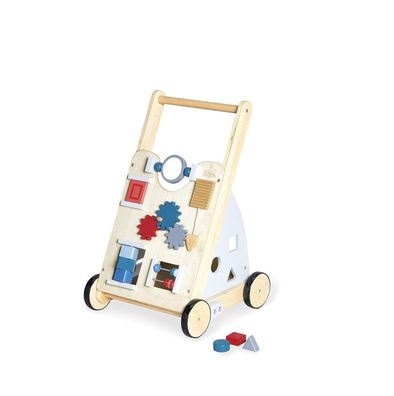 Pinolino Titus Holz-Lauflernhilfe mit Spielmöglichkeiten & Bremssystem