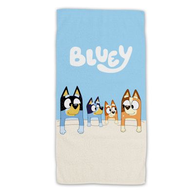 Bluey Baumwolle Strandtuch Frottee Badetuch mit Premium Druck, 70x140 cm