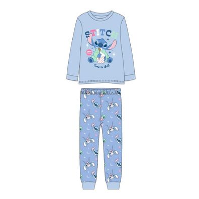 Lilo & Stitch Schlafanzug Kinder Pyjama Set langarm, Baumwolle Jersey