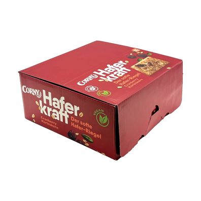 Corny Haferkraft Riegel Cranberry Kürbiskern, Kiste mit 12x 50g