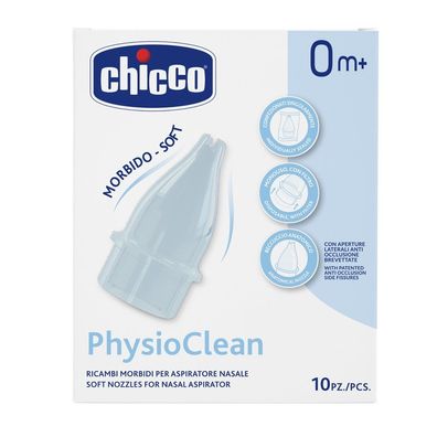 Chicco PhysioClean Nasensauger Ersatzspitzen, 10 Stück