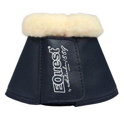 EQuest Hufglocke Soft für Pferde, 2er Set - Navy/Natur, XXL