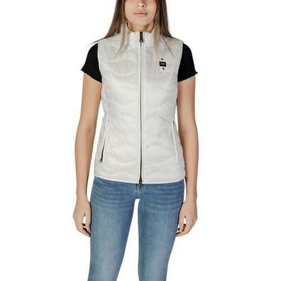 Blauer White Polyamide Sleveless Jacket