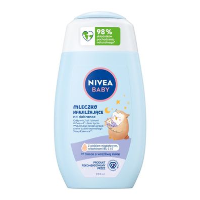 Nivea Baby Gute Nacht Feuchtigkeitspflegemilch, 200 ml