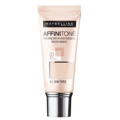 Maybelline Affinitone Feuchtigkeits-Foundation 03 Light Sand Beige, 30 ml
