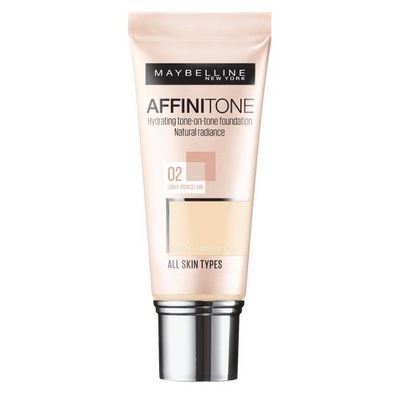 Maybelline Affinitone Feuchtigkeits-Foundation 02 Light Porcelain, 30 ml