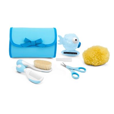 Chicco Erstes Pflege-Set: Bade- und Hygienezubehör für Neugeborene, Blau