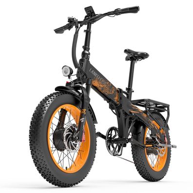 Lankeleisi E-Bike mit Doppelmotor 48V 20Ah Samsung-Akku 95 Nm Shimano 7-Gang E-MTB
