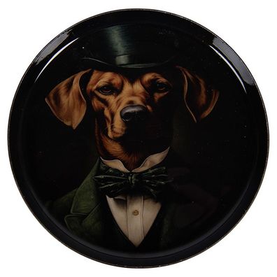 Clayre & Eef Untersetzer für Gläser Ø 11x1 cm Grün Metall (Gr. Ø 11x1 cm)