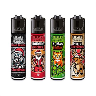 Clipper Reibrad X-MAS Slogan, 4 Stück