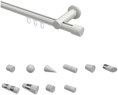 Interdeco Innenlauf Gardinenstangen Weiß 20 mm Ø Platon