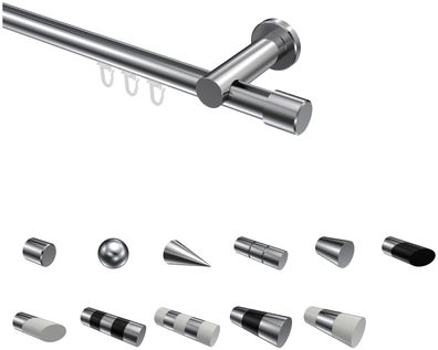 Interdeco Innenlauf Gardinenstangen Chrom 20 mm Ø Platon