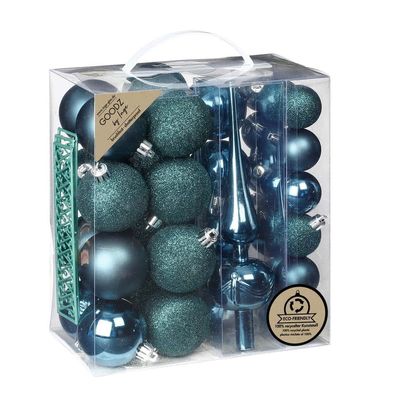 Weihnachtskugeln Kunststoff 39 Stk 4,6 cm Emerald Inge-Glas