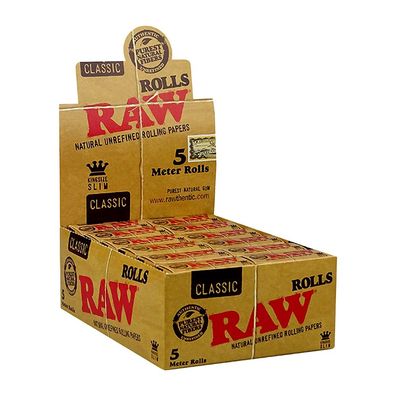 RAW Classic King Size Slim Rolls 24 x 5m