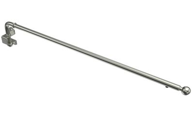 Interdeco Schwenkstangen Edelstahl-Optik 13 mm Ø ausziehbar 60-100 cm Cassina, 2 Stk