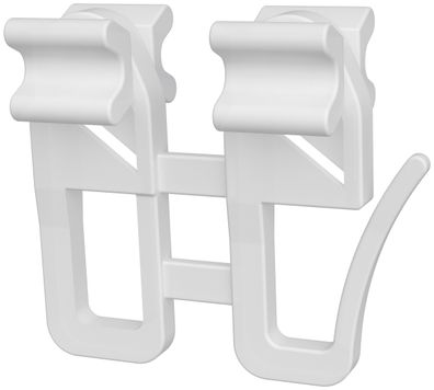 Interdeco Schleuderwagen mit Faltengleiter für Gardinenschienen, 4 Stück