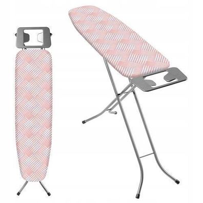 KADAX Bügelbrett mit hitzebeständiger Bügeleisenablage (Lachsfarbe)