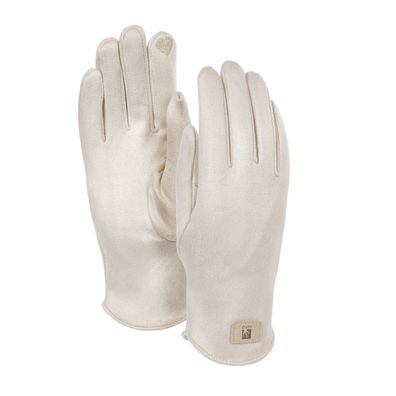 Damen Velour Handschuhe mit Fleecefutter Elegant Winterhandschuhe Touchscreen