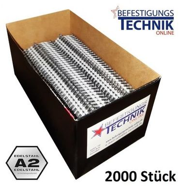 20° Haftennägel 2,8x25mm Ring rostfrei A2 für Haftennagler Paslode Haubold Tjep Würth