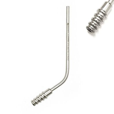 Saugrohr, zylindrisch, Luer, Kniegebogen,