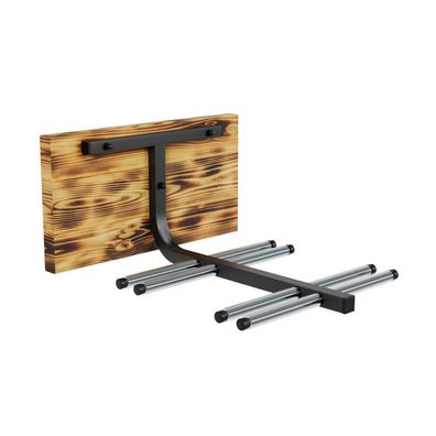 Skihalterung Wand Skihalter für 4 Paare Stahl Holz Schi Hakenleiste 37 cm N4 9974