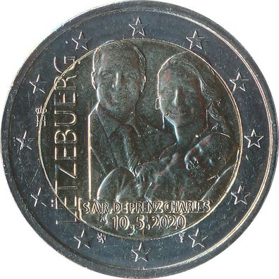Luxemburg 2 Euro 2020 - Prinz Charles - Relief-Variante*