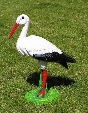 Klapperstorch Figur Aufstellfigur Haustür Garten Begrüßung Neugeborene Baby Storch