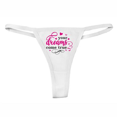 Ladie Tanga Slip bedruckt mit dem Motiv Your dreams come true