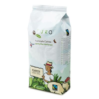 Puro Fuerte Espresso 9 x 1kg Ganze Bohne, Fairtrade
