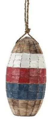 Dekorative Holzboje mit Tau