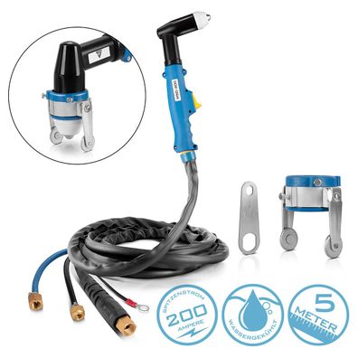 Stahlwerk Wassergekühlter Plasmaschneidbrenner WSD 200 5m CUT Schlauchpaket 200A