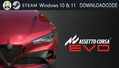 NEU PC Computer Spiel Assetto Corsa Evo für Windows 10 11 STEAM Downloadcode Key