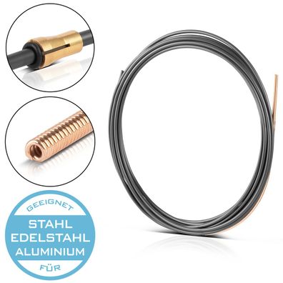 Stahlwerk Carbonseele Drahtführung 5 m für MIG MAG Brenner AK15 MB15 AK25 MB25