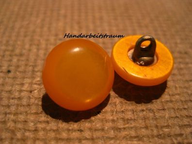 1 Kunststoffknopf orange 11x8mm Öse 2mm Nr 1578