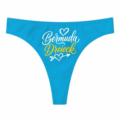 Ladie String Tanga bedruckt mit Bermudadreieck