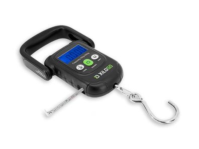 Delphin Angelwaage XILO 50 bis 50kg + Maßband, Fischwaage, Digital Waage Koffer