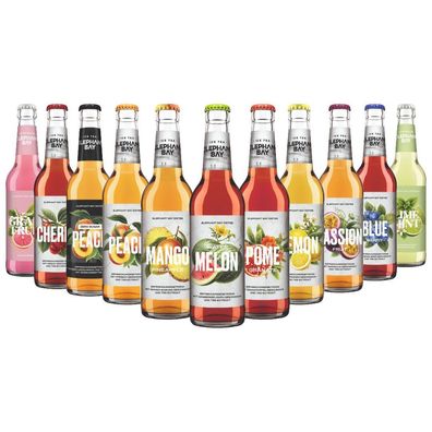Elephant Bay 11er Tasting Set - Ice Tea & Lemonade Probierpaket 11×330 ml - Mehrwegfl