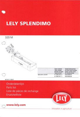 Ersatzteilliste für die Lely Welger Spendimo 320 M