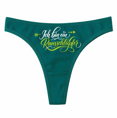 Ladie String Tanga bedruckt mit dem Motiv Rausschlüpfer